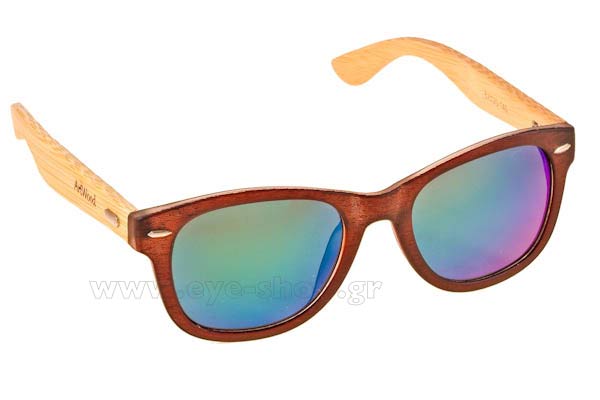 Sunglasses Artwood Milano Bambooline 1 MP200 BRGRMP3 Brown-Green Mirror Polarized Cat3