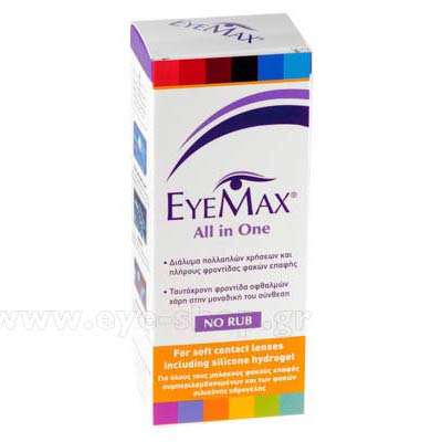 Contact lenses solutions cleaners  Barnaux EYEMAX All in one 360ml  