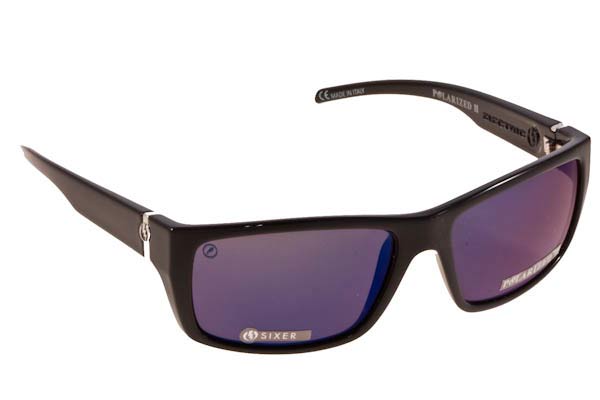 Sunglasses Electric SIXER BLK Melanin Polarized II Blue Mirror