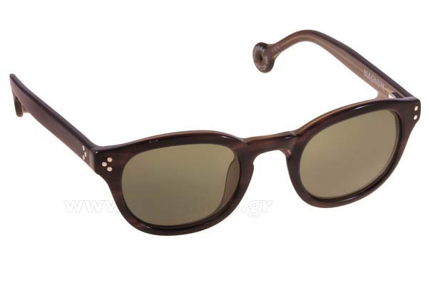 Sunglasses Hally and Son HS500 44 Brown Olive Magnum