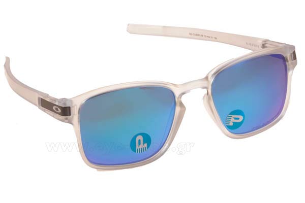 Sunglasses Oakley LATCH SQ 9353 06 Matte Clear Sapphire Iridium Polarized
