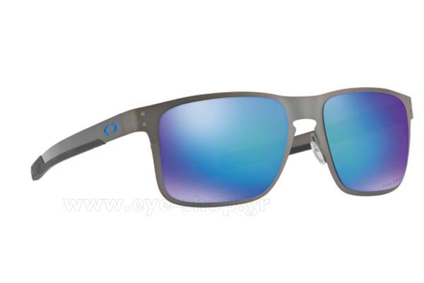 Sunglasses Oakley Holbrook Metal 4123 07 Mt Gunmetal Prizm Saphpire Irid Polarized