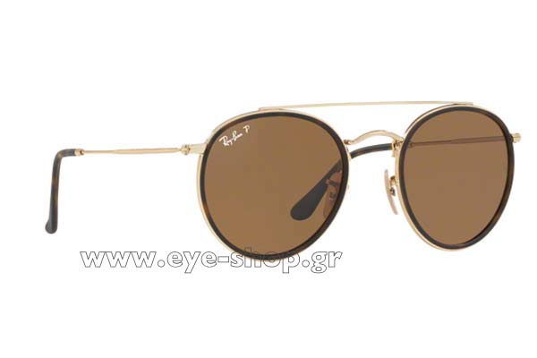 Sunglasses Rayban 3647N Round Double Bridge 001/57 polarized