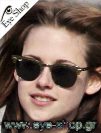 Kristen Stewart wearing Ray Ban Clubmaster sunglasses model 3016 Clubmaster and color 983