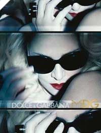  Maddona wearing sunglasses Dolce Gabbana 6060