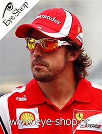  Fernando Alonso wearing sunglasses Oakley jawbone 9089