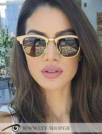  Camila-Coelho wearing sunglasses Rayban Clubmaster Wood 3016M
