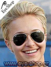 Hayden Panettiere wearing Ray Ban Aviator Sunglasses model 3025 Aviator color W3275 RC010 Replacement lenses