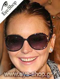  Lindsey-Lohan wearing sunglasses Roberto Cavalli 530s Viola