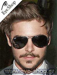 Zac Efron wearing RayBan  sunglasses model 3025 Aviator color 1671M RC054 Replacement lenses