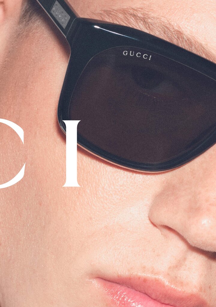 Gucci men's sunglasses SS26 — Web stripe heritage