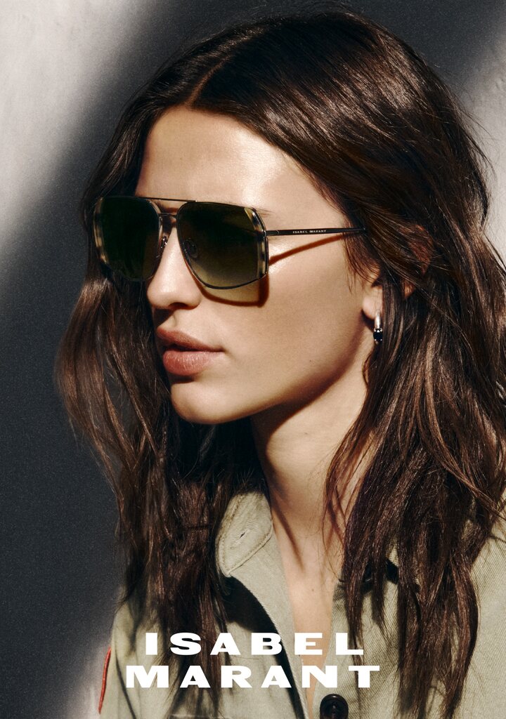 Isabel Marant SS26 backstage — boho sunglasses with oversized frame, Eye-Shop
