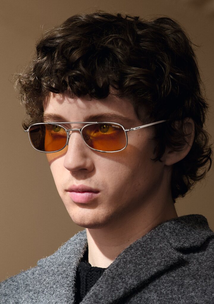 Prada FW26 — PR D59S Men Sunglasses with Metal Frame                                                                                                                                                                                                       — PRADA