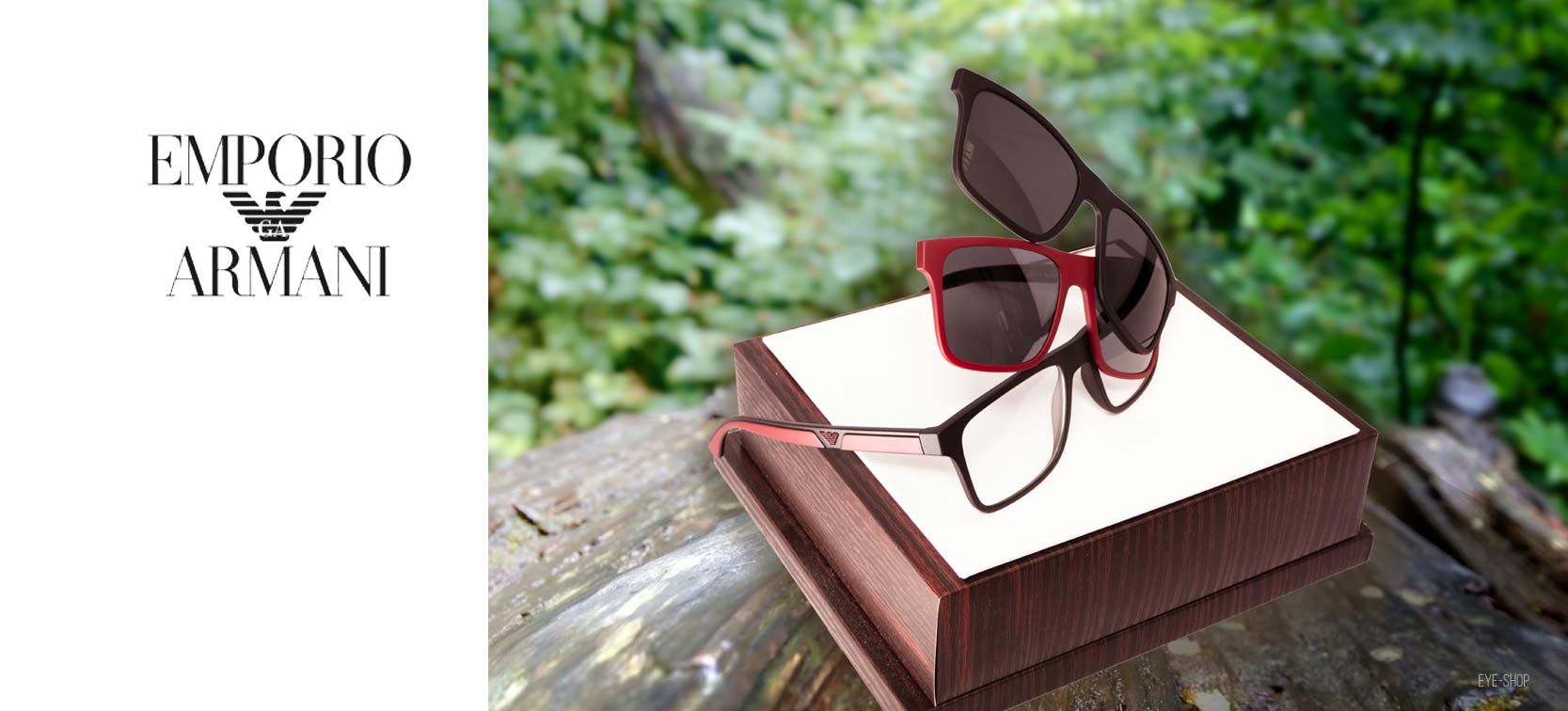 EMPORIO-ARMANI Eyeglasses with interchangeable sunglasses - Armani