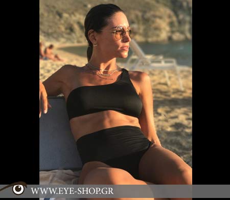 Athina Oikonomakou wearing Dblanc sunglasses                                                                                                                                                                                                               — DBLANC