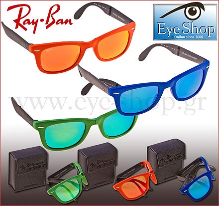 New Rayban folding wayfarer flash mirrors                                                                                                                                                                                                                  — RAYBAN