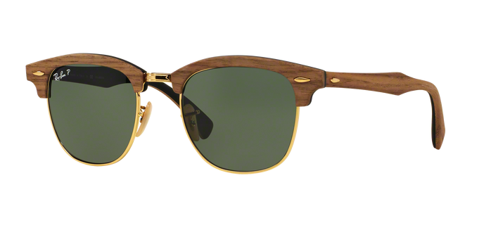 Rayban Clubmaster Wood 3016M 118158 pol 360 view