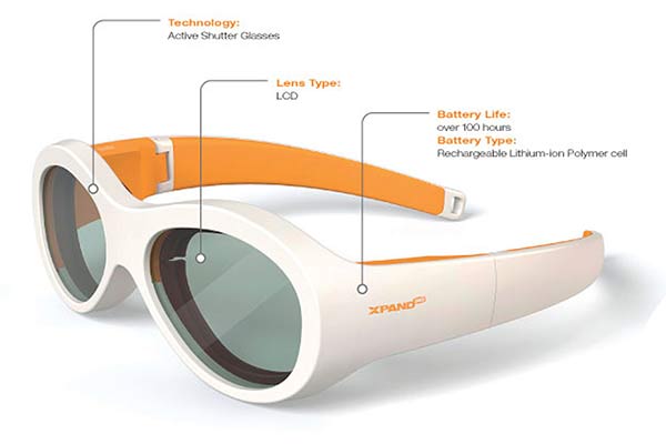 Sunglasses Amblyz Xpand for Amblyopia White Orange