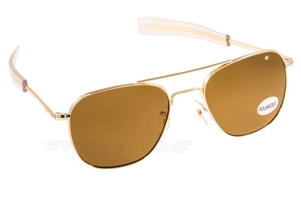 Sunglasses American Optical ORIGINAL PILOT Gold Brown Crystal Polarized U.S.A.