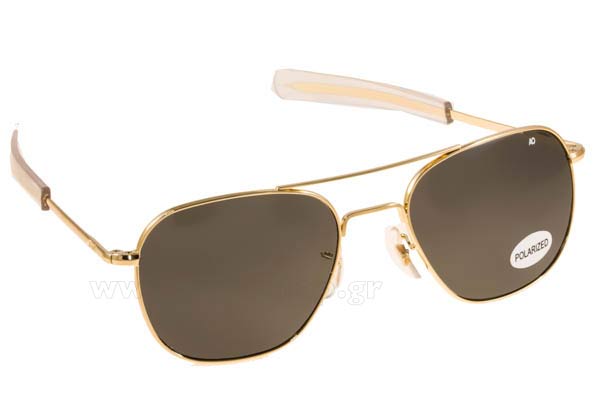 Sunglasses American Optical ORIGINAL PILOT Gold Grey Crystal Polarized U.S.A.