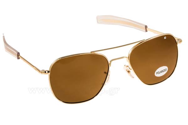 Sunglasses American Optical ORIGINAL PILOT Gold Brown Crystal Polarized U.S.A.