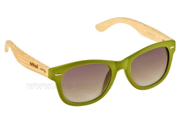 Sunglasses Artwood Milano Bambooline 1 MP200 Green - bamboo temples