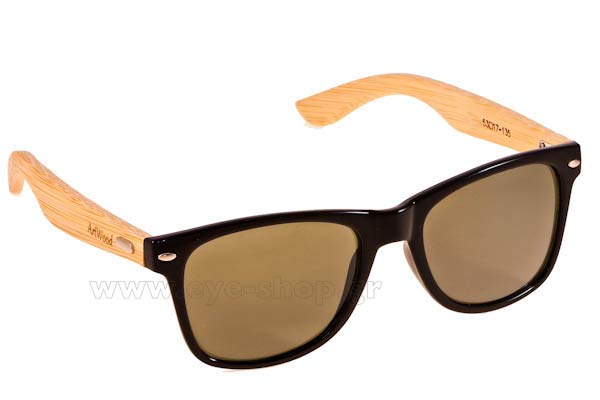 Sunglasses Artwood Milano Bambooline 2 MP200 Black - bamboo Cat3