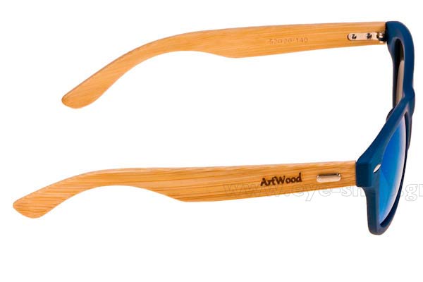 Artwood Milano model Bambooline 1 MP200 color Blue Mirror - bamboo temples