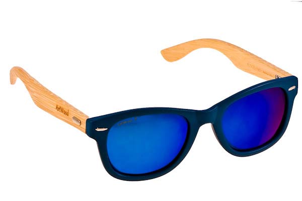 Sunglasses Artwood Milano Bambooline 1 MP200 BUBMP Blue-Blue Mirror Polarized - bamboo