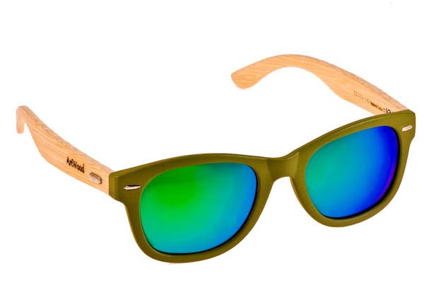 Sunglasses Artwood Milano Bambooline 1 MP200 GREGRMP Green  - Green  Mirror Polarized - bamboo