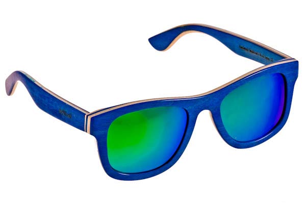 Sunglasses Artwood Milano SKATE I Blue Wood - Green Mirror Polarized
