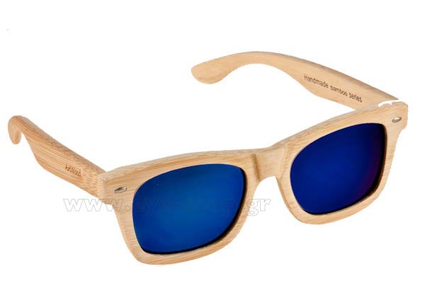 Sunglasses Artwood Milano MyWay 04 Blue mirror Polarized Natural Bamboo