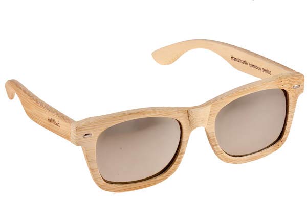 Sunglasses Artwood Milano MyWay 04 Silver Mirror Polarized Natural Bamboo -