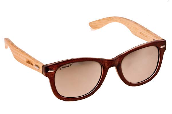 Sunglasses Artwood Milano Bambooline 1 MP200 Brown  - Silver Mirror Polarized - bamboo