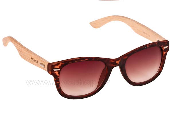 Sunglasses Artwood Milano Bambooline 1 MP200 Leopard Brown - bamboo temples
