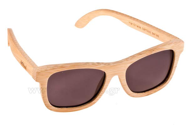 Sunglasses Artwood Milano SquareWay 03 Natural Bamboo - Gray Polarized