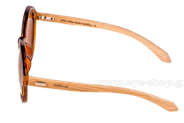 Artwood Milano model Bambooline Oval MP200 color Brown - bamboo temples