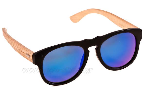 Sunglasses Artwood Milano Steve 60 MtBlack BlueMirror Polarized Cat3