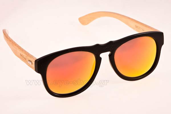 Sunglasses Artwood Milano Steve 60 MtBlack OrangeMirror Polarized Cat3