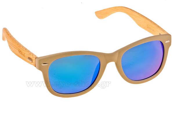 Sunglasses Artwood Milano Bambooline 1 MP200 Grey -Blue Mirror Polarized Cat3