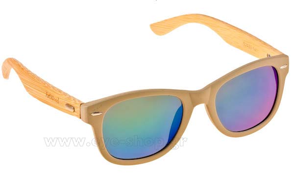 Sunglasses Artwood Milano Bambooline 1 MP200 Grey - Green Mirror Polarized Cat3