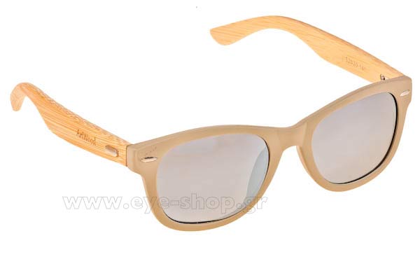 Sunglasses Artwood Milano Bambooline 1 MP200 Grey - Silver Mirror Polarized Cat3