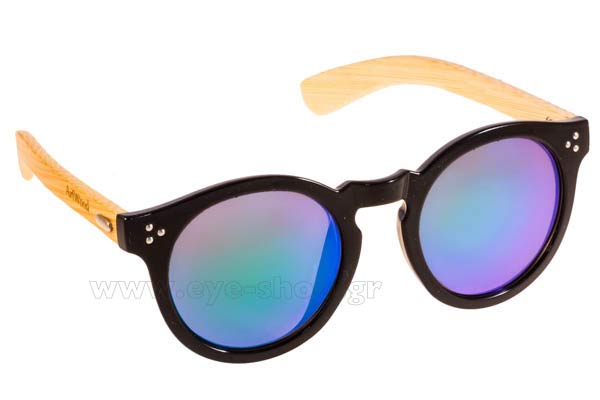 Sunglasses Artwood Milano Roundage Blk GreenMirror Cat3