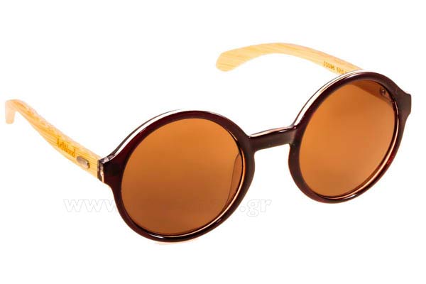 Sunglasses Artwood Milano Bambooline Oval MP200 Brown Transp - bamboo temples