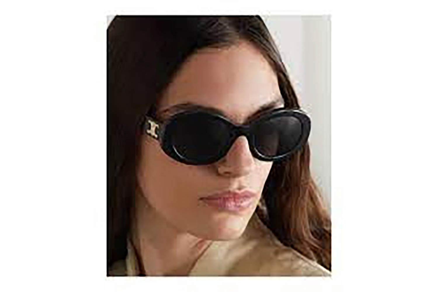 NEW CELINE Triomphe 01 sunglasses CL40194U 01A Celine CL40194U 01A Triomphe Oval Women Sunglasses Black  main image 3