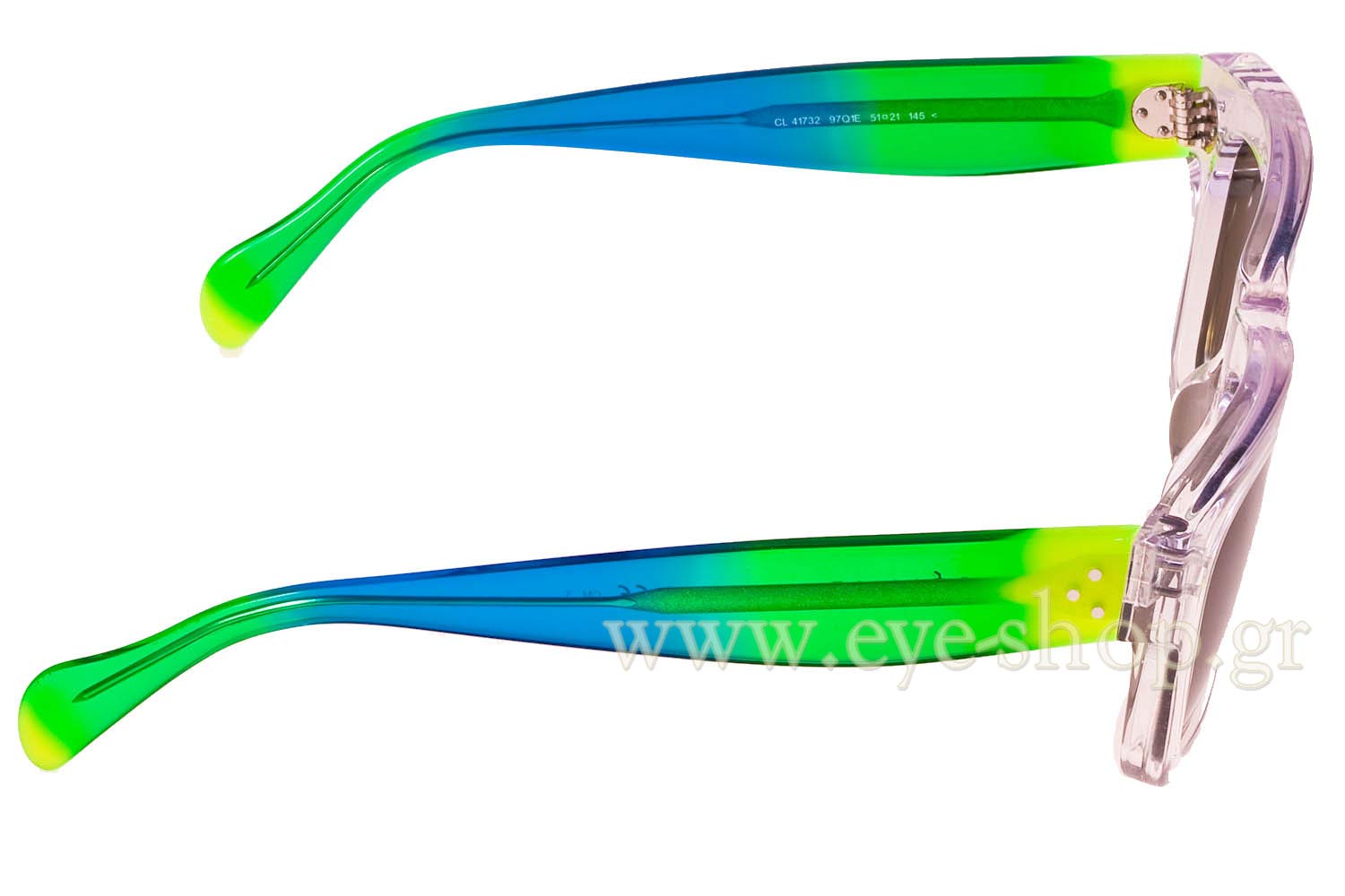 Céline Multicolored Sunglasses Celine Triomphe Logo Oval Acetate Sunglasses - Bergdorf Goodman main image 3