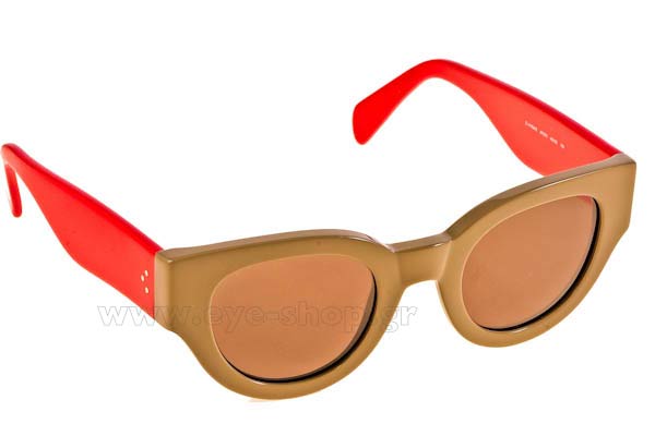 Sunglasses Celine CL 41064S AFQ 70 KHAKI RED (BROWN)
