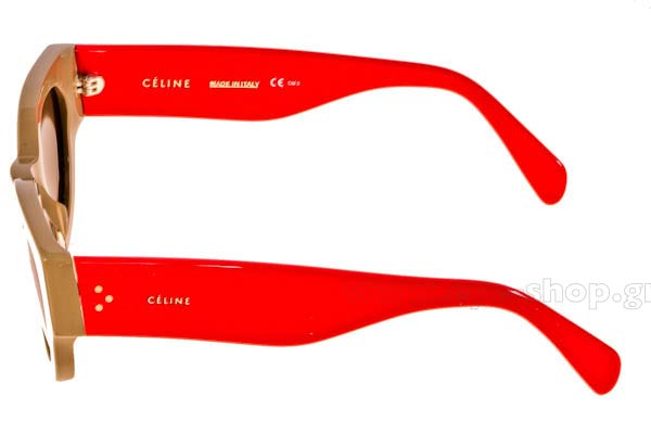 Celine model CL 41064S color AFQ 70 KHAKI RED (BROWN)