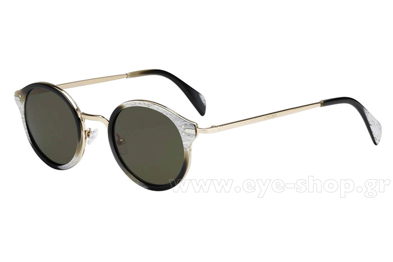 Celine Green Horn Sunglasses New Celine New Audrey Sunglasses CL 41805/S Green 1744627  main image 3