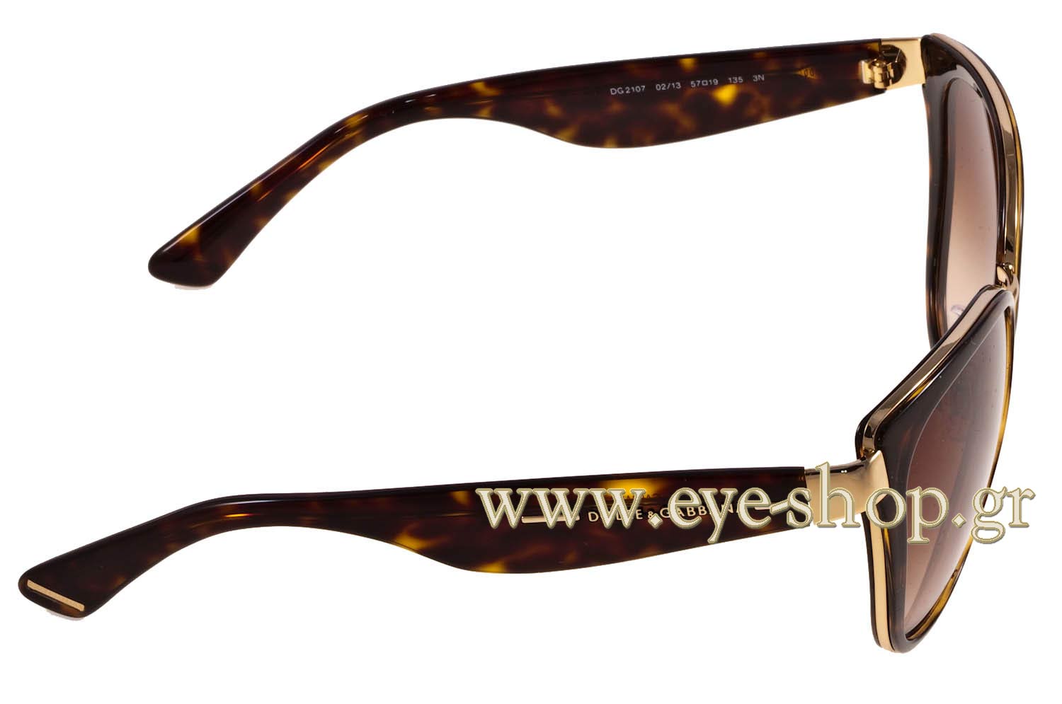 DOLCE & GABBANA DG 2107 02/13 - HAVANA GOLD Dolce & Gabbana DG 2277 s Dark Brown / Gold Havana 02 / 73  main image 4